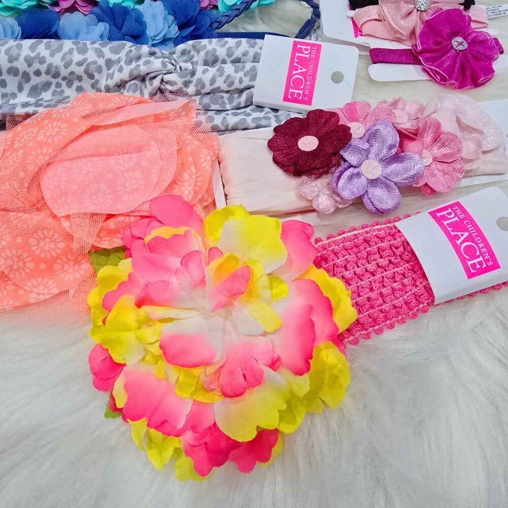 THE CHILDREN’S PLACE ✦ Girls Floral Headwrap Variety Lot ✦ Set of 9 NWT - Picture 7 of 8